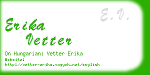 erika vetter business card